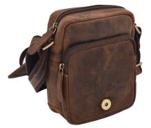 Mercucio Pánské Kožené Crossbody Tmavěhnědé Kapr (3)