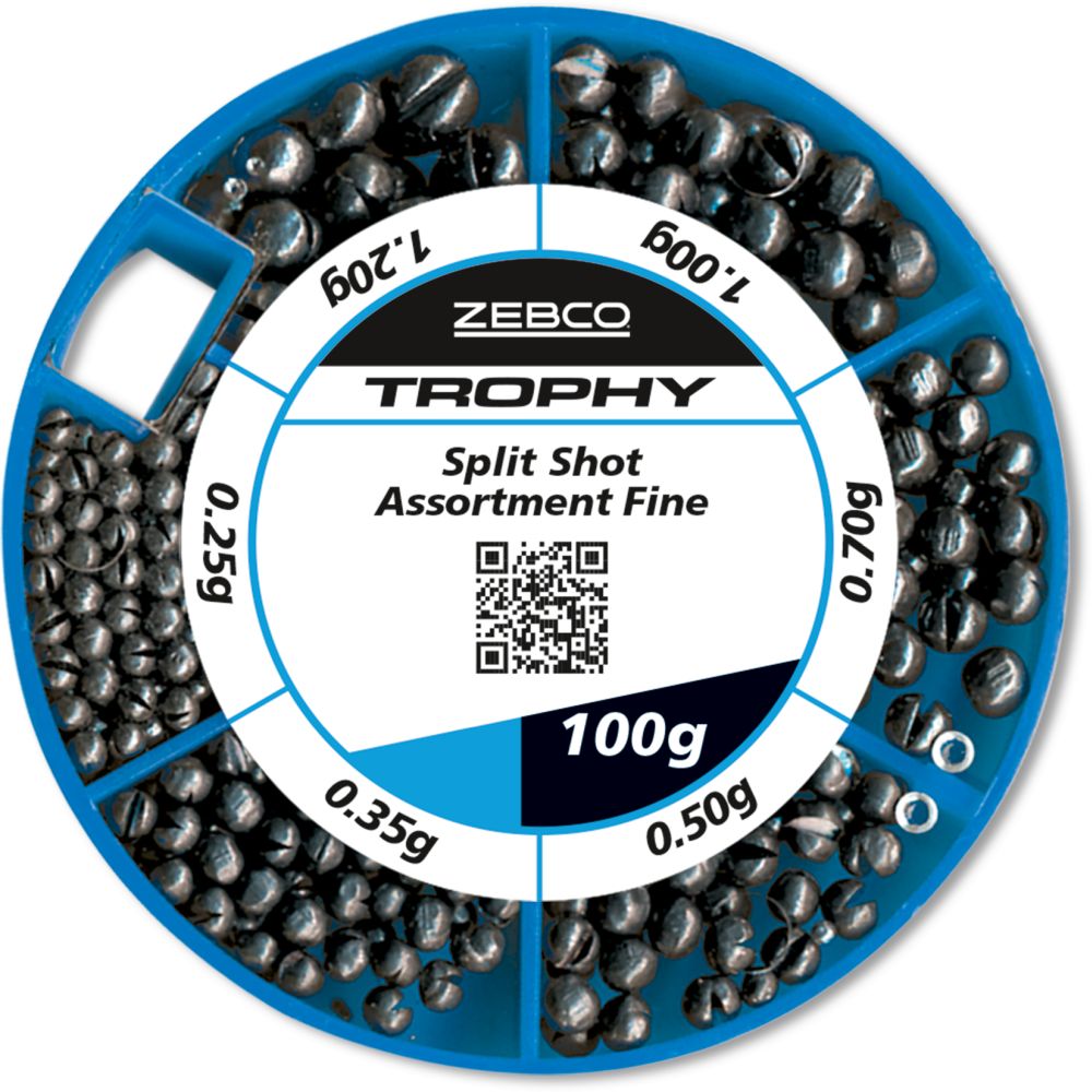 Zebco sada bročků trophy split shot assortment fine - 100 g