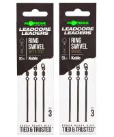 Korda Návazce Kable Leadcore Leader Ring Swivel 50 cm (1)