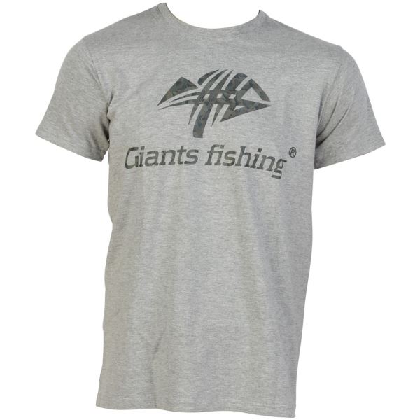 Giants Fishing Tričko Pánské Šedé Camo Logo