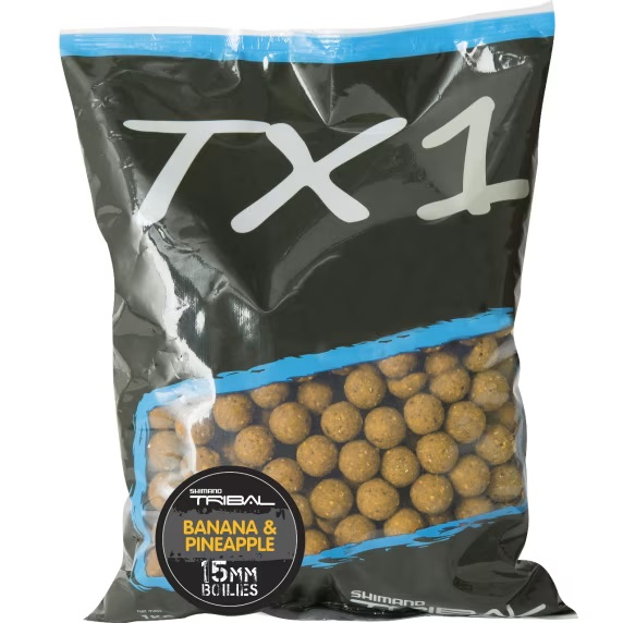 Shimano boilie tx1 banana & pineapple - 1 kg 24 mm