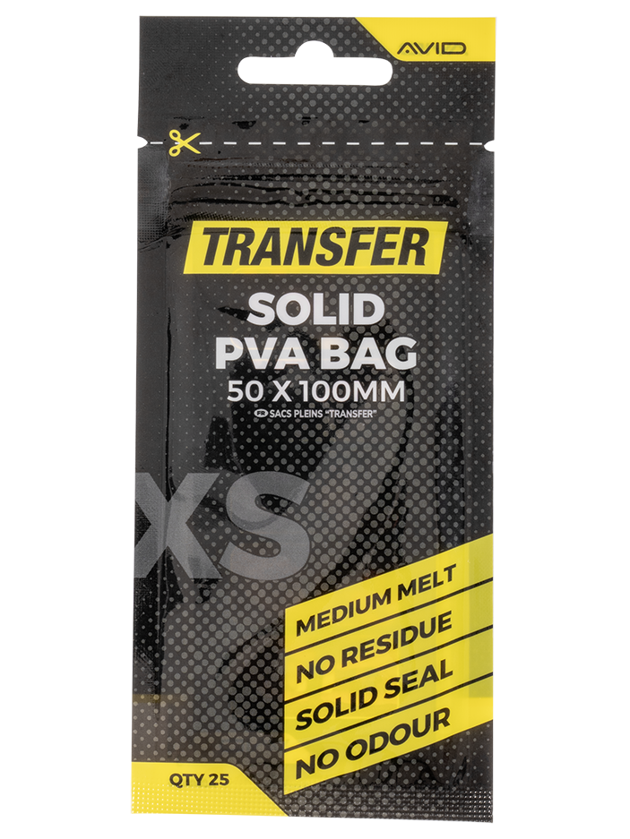 Avid carp pva sáčky transfer solid pva bag - x-small (50x100 mm)