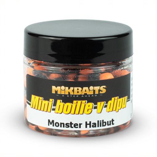 Mikbaits mini boilie v dipu 6-8 mm 50 ml-monster halibut