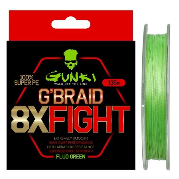 Gunki Splétaná Šňůra G Braid 8X Fight Pike AD 135 m