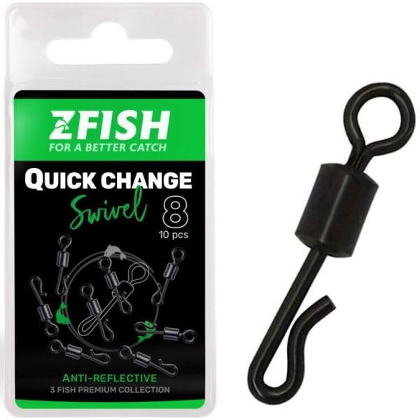 Zfish Obratlík Quick Change Swivel Matt 10 ks