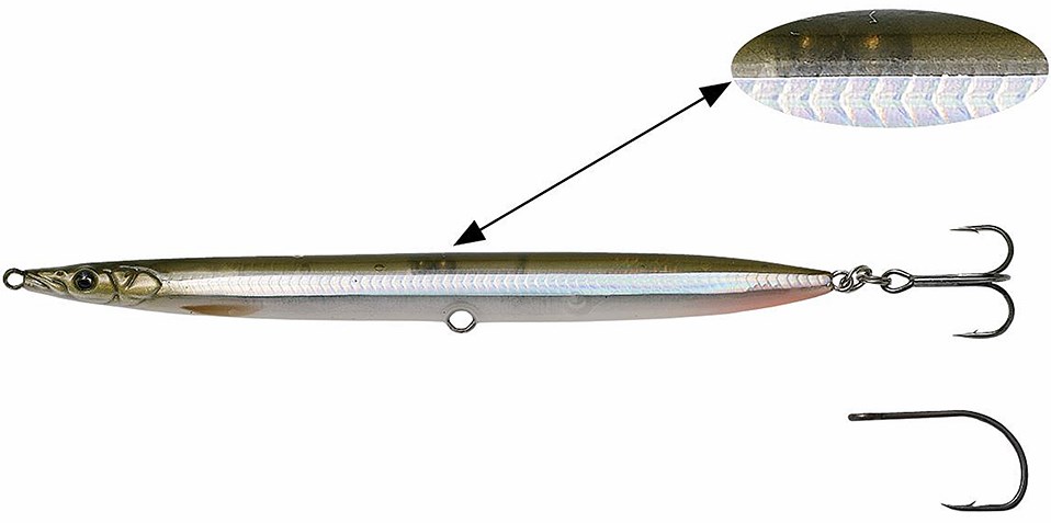 Savage Gear Sandeel Pencil Sinking Matt White Tobis (2)