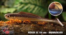 RedBass Gumová Nástraha Ripper Kicker Brown/Silver - XX 155 mm 23 g (1)
