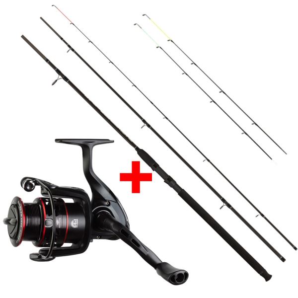 Giants Fishing Prut Black Method Feeder 3,3 m 40-90 g + Naviják Gaube FD 3000