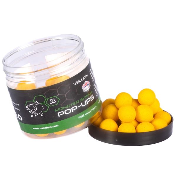 Nash Plovoucí Boilie Pop Ups Monster Shrimp Yellow 75 g