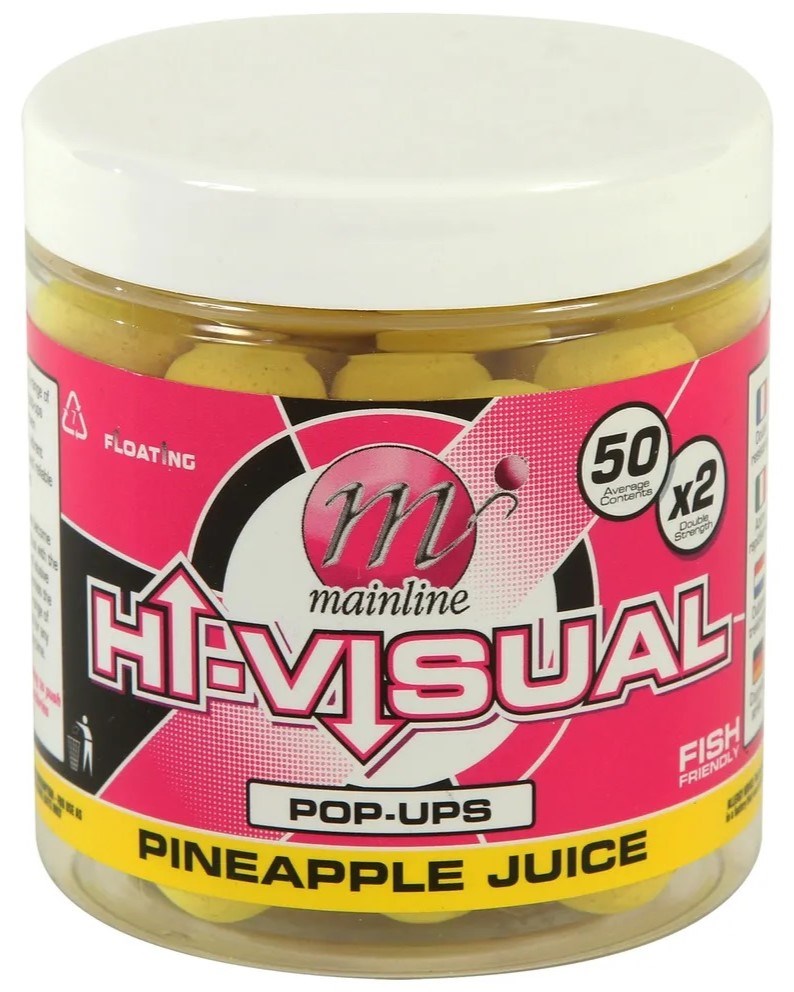 Mainline Plovoucí Boilie High Visual Mini Pop Up Pineapple Juice 12 mm