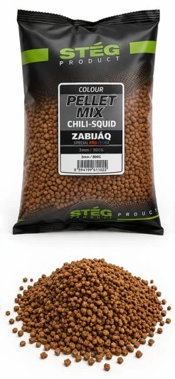 Levně Stég pelety zabijaq pellet mix 800 g 3 mm - chili squid