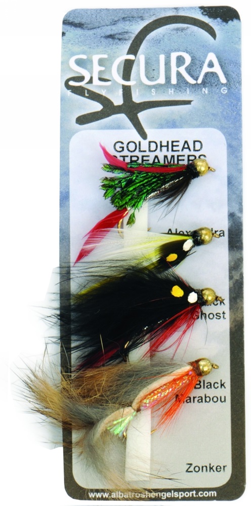 Levně Secura flyfishing mušky goldhead streamers 4 ks