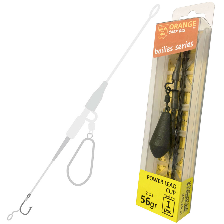 Levně Life orange carp rig power lead clip - 71 g