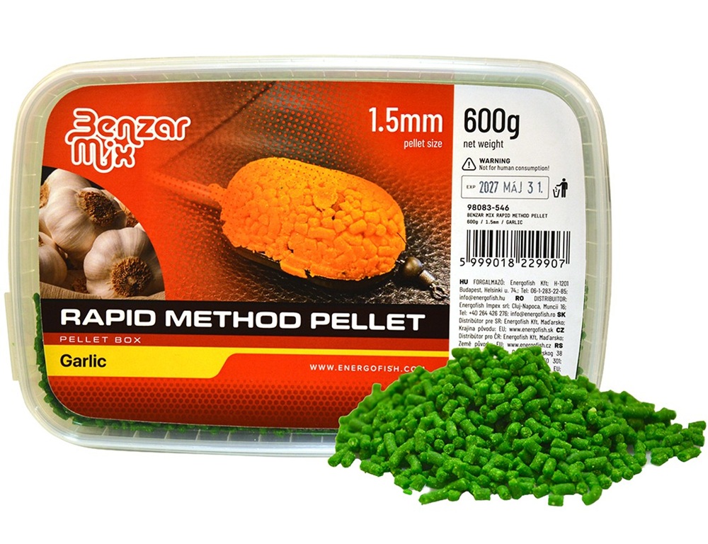 Benzar mix pelety rapid method pellet 1,5 mm 600 g - česnek