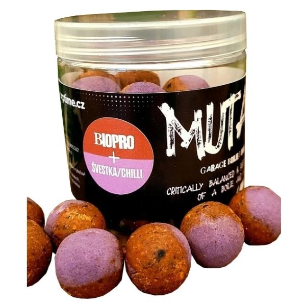 G.B.U. Vyvážené Boilies Mutant Biopro Švestka Chilli 130 g