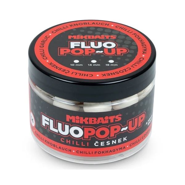 Mikbaits Plovoucí Boilie Fluo Chilli Česnek 150 mll