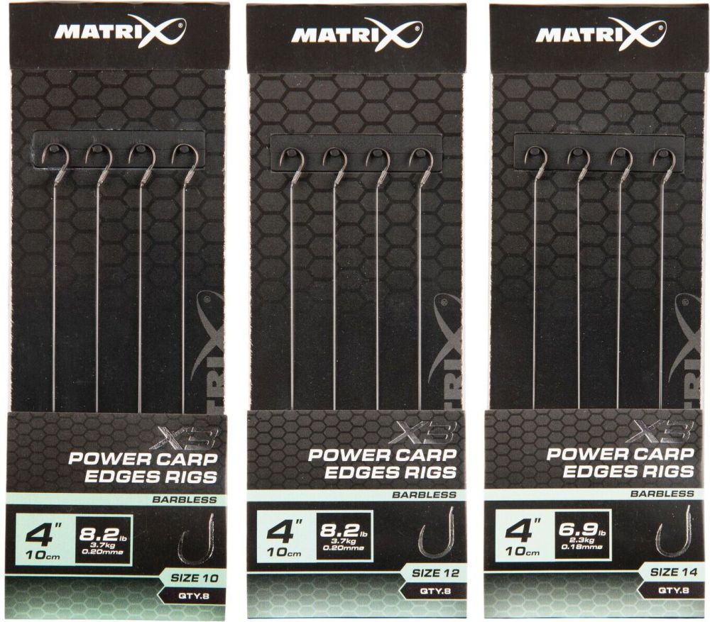 Matrix návazec x3 power carp rigs edge 10 cm - velikost háčku 10