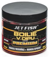 Jet Fish Boilie V Dipu Premium Clasicc 200 ml 20 mm - Mango Meruňka