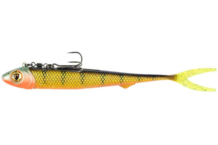 Fox rage gumová nástraha pelagic ready rig slick finesse natural perch - 21 cm