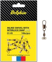 Delphin Obratlík S Průjezdem Inline Head Swivel With Interlock 10 ks