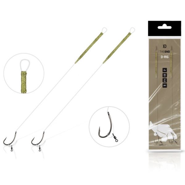 Delphin Návazec TheEND D-Rig 20 cm 17 lb 2 ks