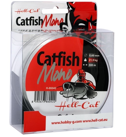 Levně Hell-cat vlasec catfish mono clear 300 m-průměr 0,65 mm / nosnost 34,7 kg