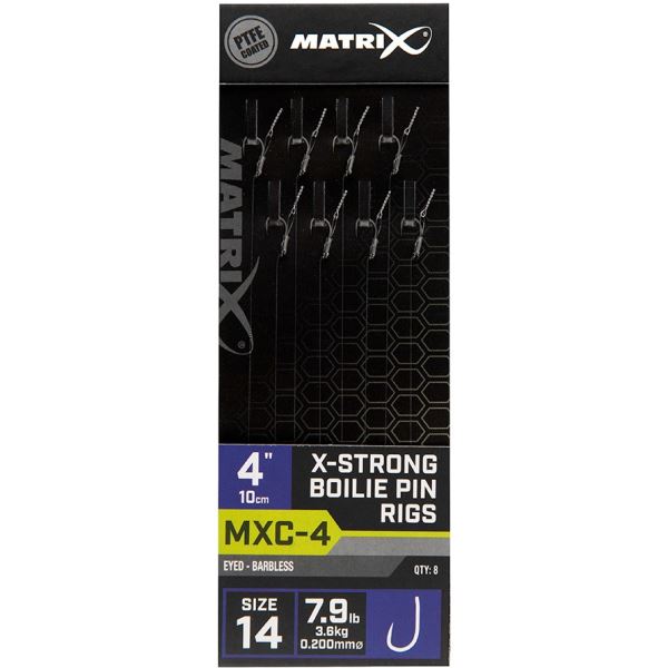 Matrix Návazec MXC-4 X-Strong Boilie Pin Rigs Barbless 10 cm