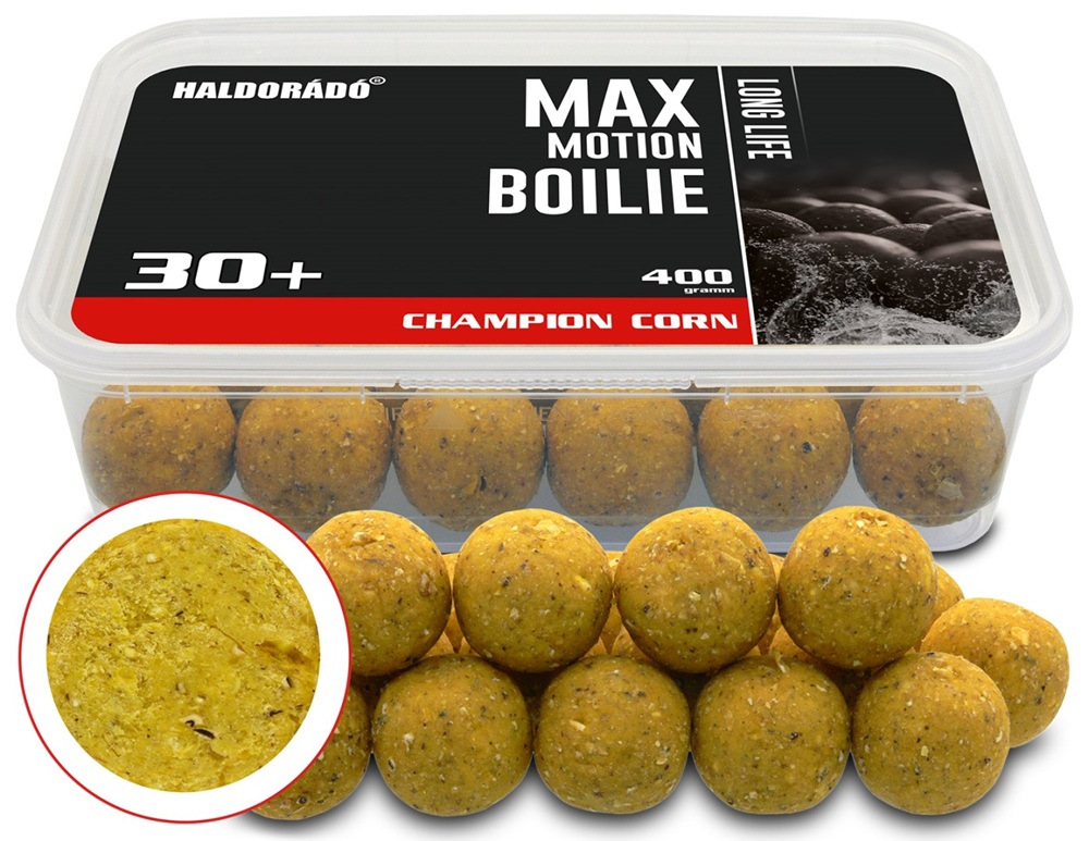 Haldorádó boilies max motion long life champion corn - 400 g 30 mm