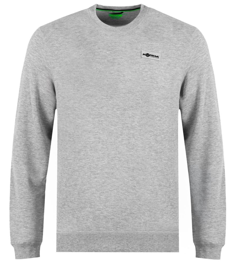 Korda tričko s dlouhým rukávem patch crewneck heather grey - xxl