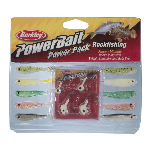 Berkley gumová nástraha powerbait sada rockfishing 5 cm (10 ks+4x jig)