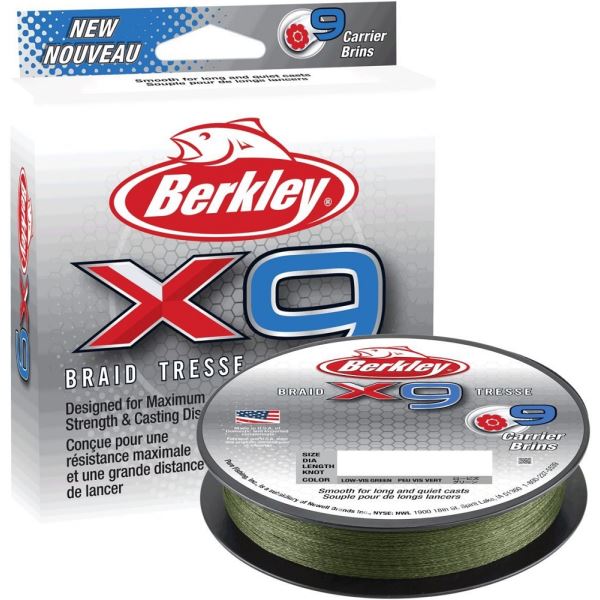 Berkley Splétaná Šňůra X9 Low Vis Green 150 m