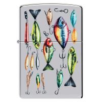 Zippo Benzínový Zapalovač Fishing Hooks Design Zippo Benzínový Zapalovač Fishing Hooks Design