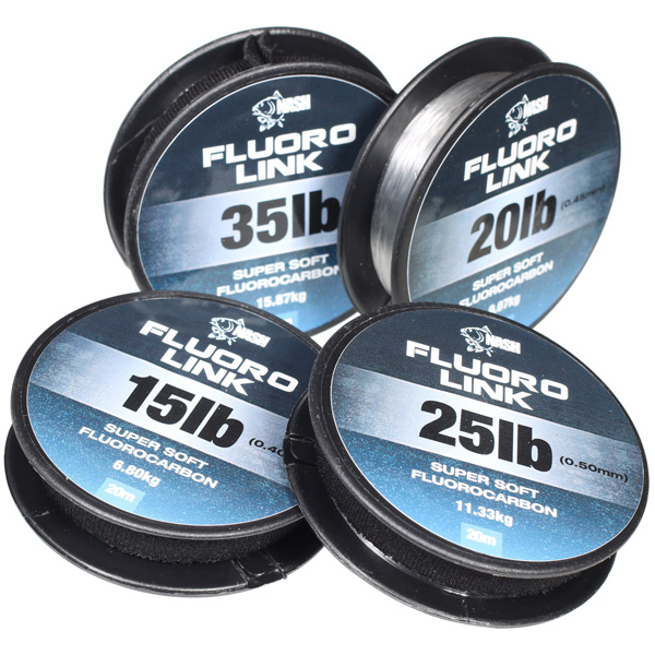 Levně Nash fluorocarbon fluorolink čirá 20 m-průměr 0,50 mm / nosnost 25 lb