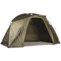 Nash Bivak Titan Hide Pro XL + Moskytiérový Přední Panel Mozzi Infill+ Nepromokavý Přední Panel Waterproof Infill + Zimní Přehoz Overwrap (2)