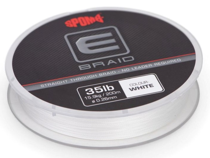 Spomb splétaná plovoucí šňůra e braid white 200 m 0,26 mm 35 lb