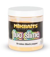 Mikbaits Obalovací Dip Fluo Slime 100 g-Broskev Black pepper
