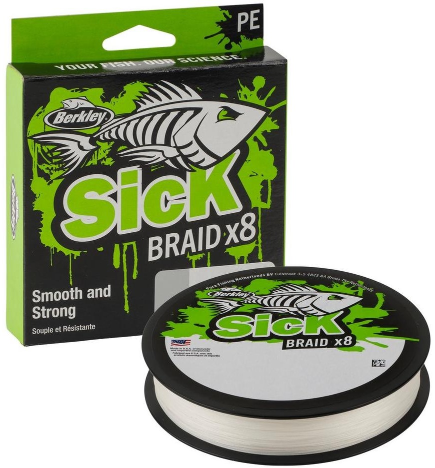 Berkley splétaná šňůra sick braid white 150 m - 0,06 mm 5,4 kg