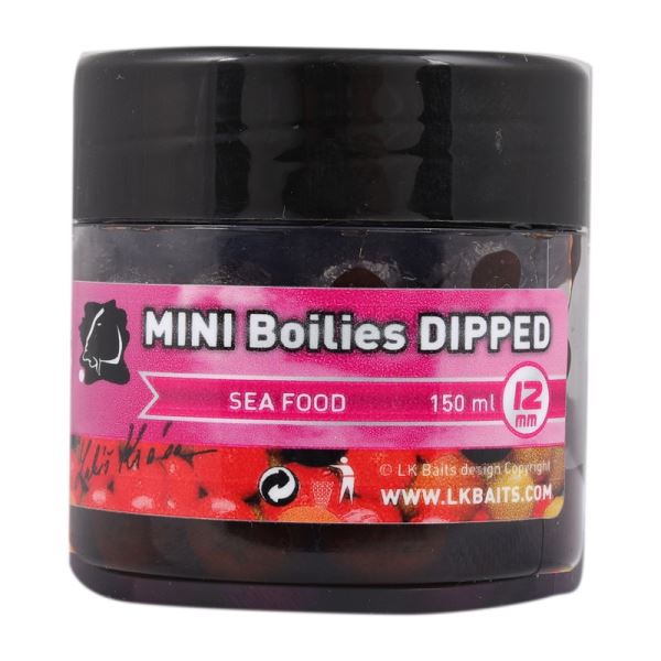 LK Baits Mini Boilies In Dip Sea Food 12 mm 150 ml