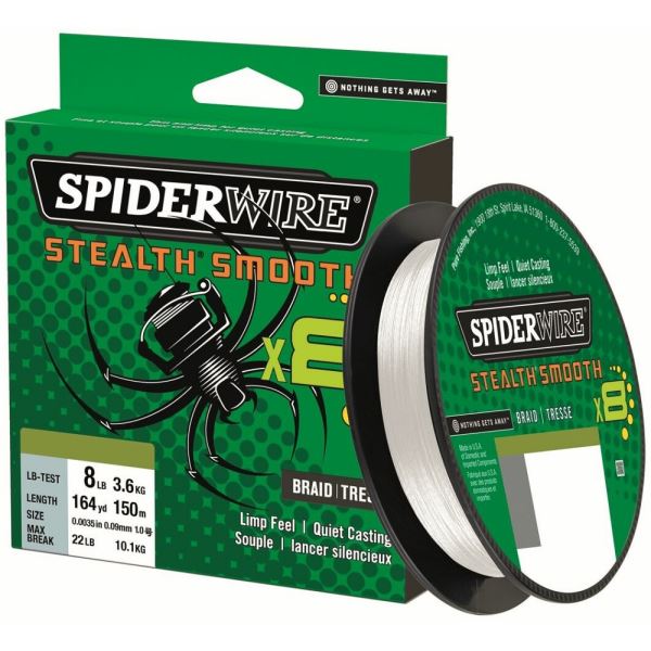 Spiderwire Splétaná Šňůra Stealth Smooth 8 Průhledná 150 m