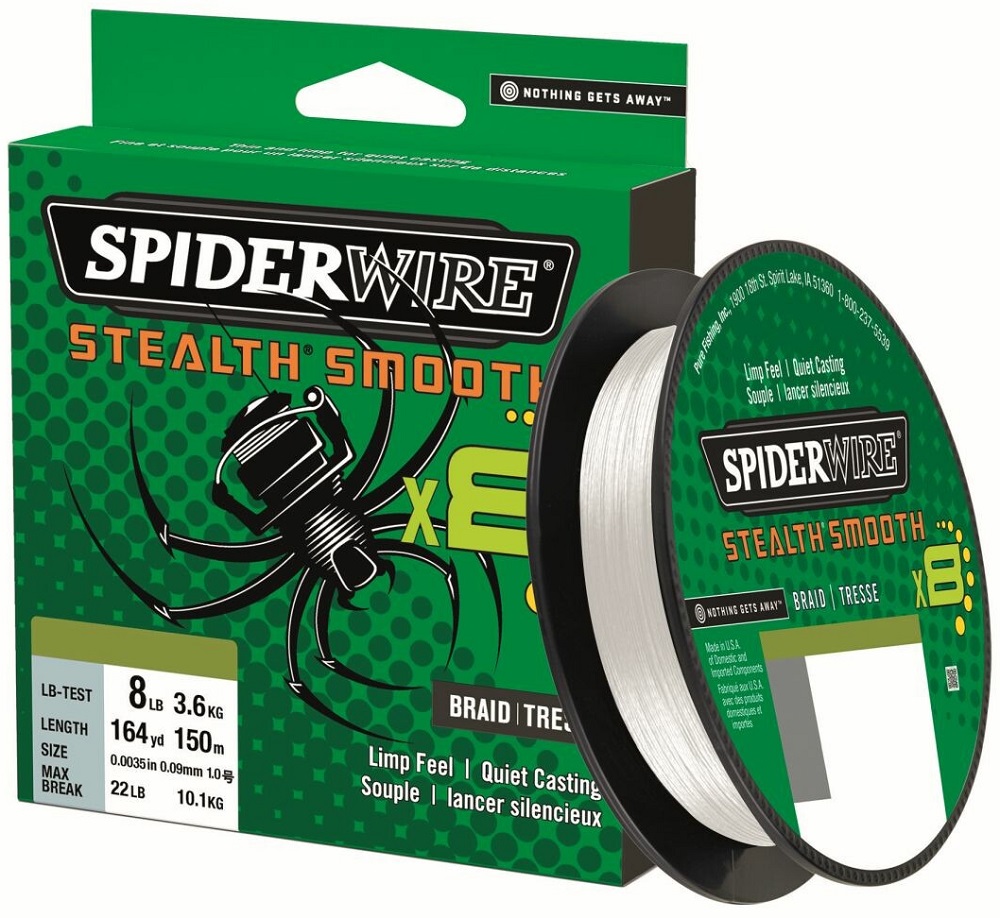 Levně Spiderwire splétaná šňůra stealth smooth 8 průhledná 150 m - 0,15 mm 16,5 kg