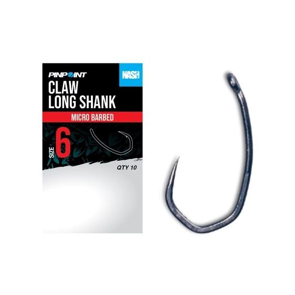 Nash Háčky Claw Long Shank Barbless 10 ks