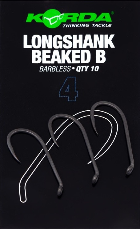 Korda háčky longshank beaked barbless 10 ks - velikost 4