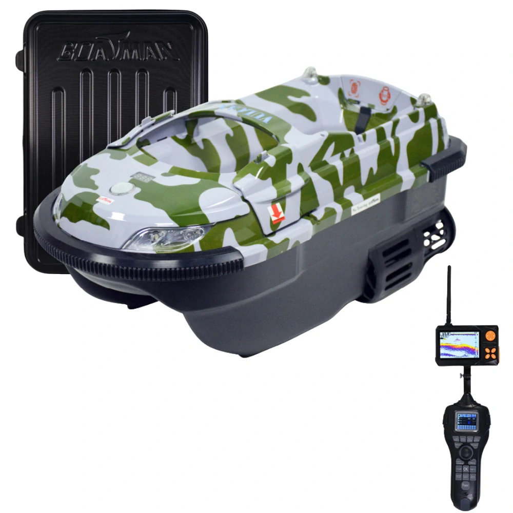 Boatman zavážecí lodička vulcan pro s gps a echolotem camo