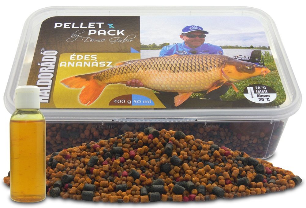 Haldor�d� pelety pellet pack by d�me g�bor 400 g + 50 ml aroma - sladk� ananas