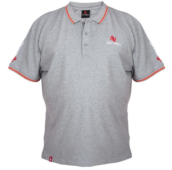 Nytro tričko light marl grey polo shirt - m