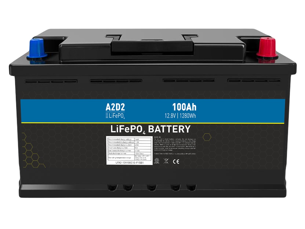 Levně A2d2 baterie lifepo4 12,8 v 100ah f15 car battery case rept cells