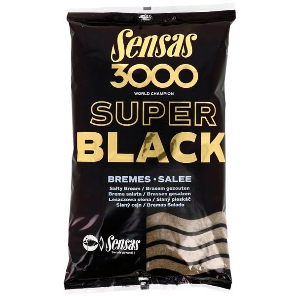 Sensas krmítková směs 3000 Dark Salty (Černé - slané) 1 kg