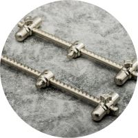 One More Cast Hrazdy Elbowz High-Grade 316 Stainless Steel 2 Rod Std 8&quot; &amp; 7&quot; 2 ks