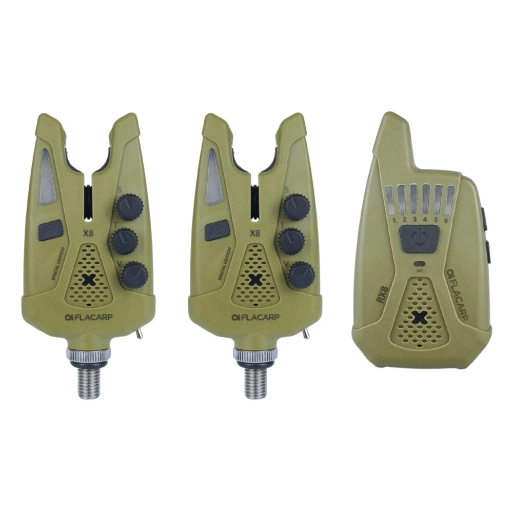 Levně Flacarp sada signalizátorů x8+rx8 2+1 speciální barevná edice - khaki
