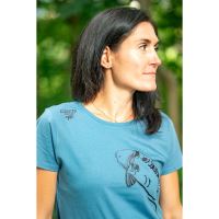 Giants Fishing Tričko Dámské Plavající Kapr Modré (1)